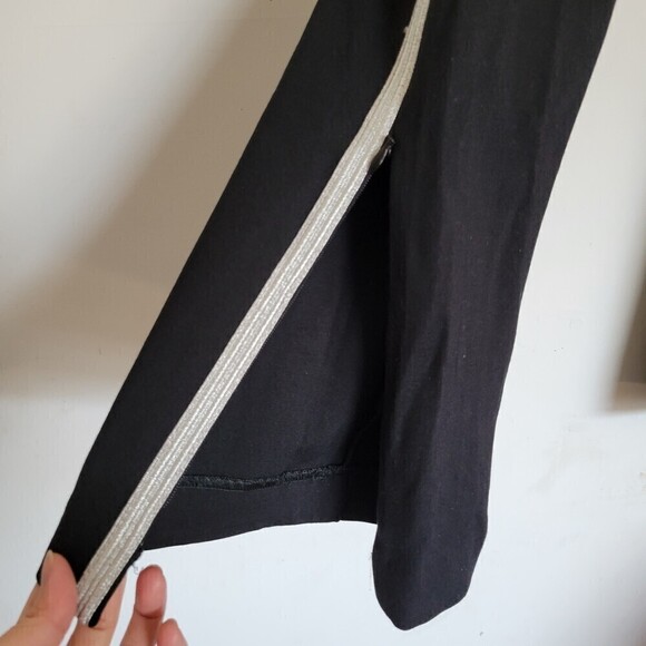 Ann Taylor Petite Silver White Tuxedo Stripe Black Long Trouser Pants Slacks 4P - Picture 5 of 14